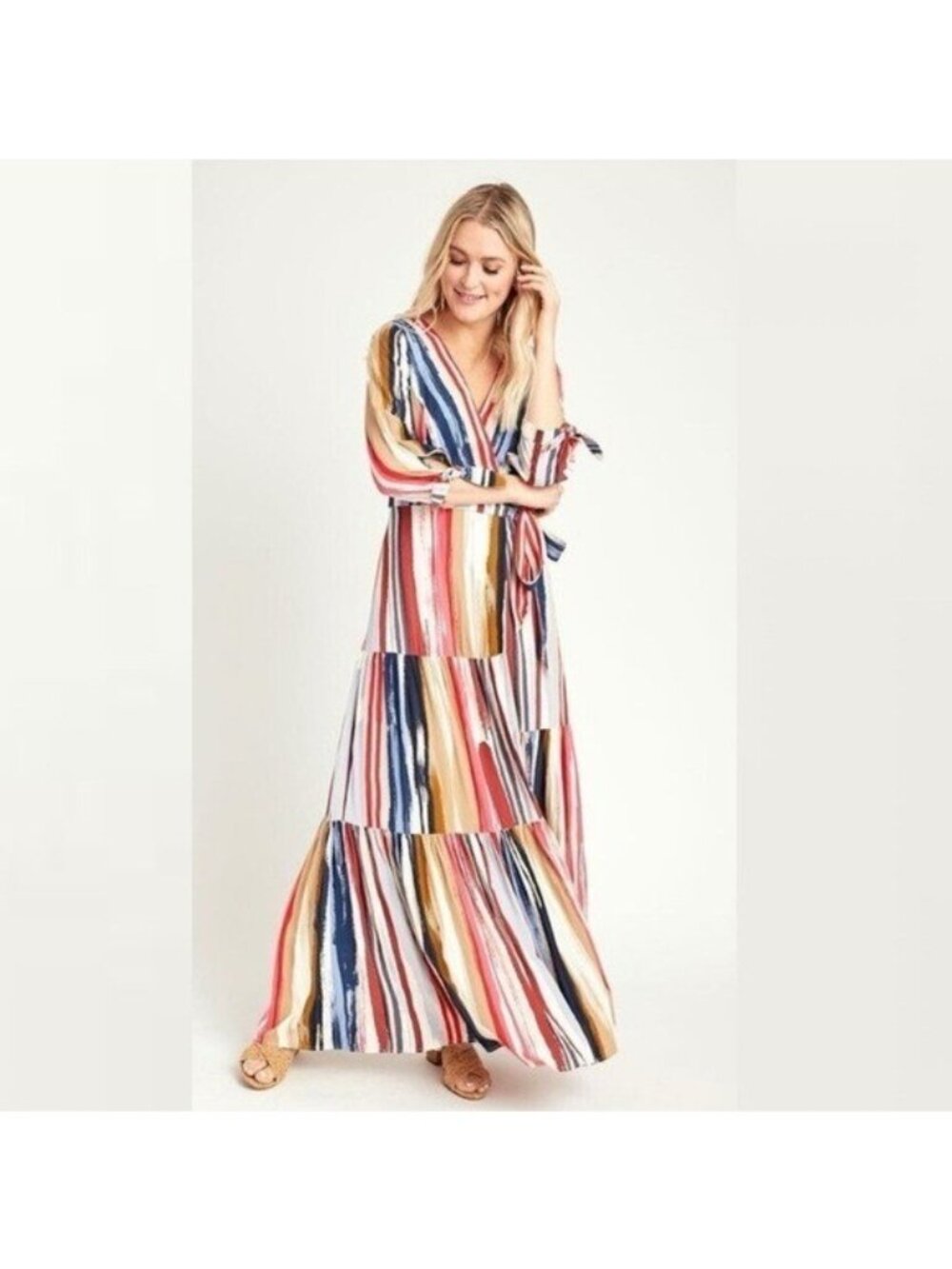 NEW Skies Are Blue Maxi Wrap Dress XS